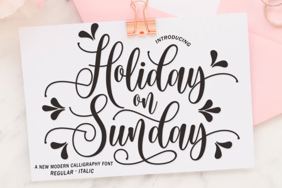 Holiday on Sunday Font Poster 1