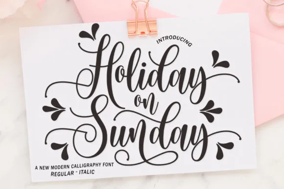 Holiday on Sunday Font Holiday on Sunday Font Poster 1