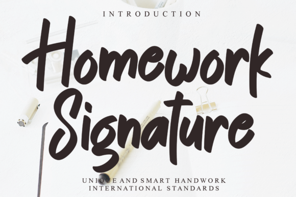 Homework Signature Font Poster 1