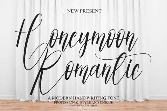 Honeymoon Romantic Font Poster 1