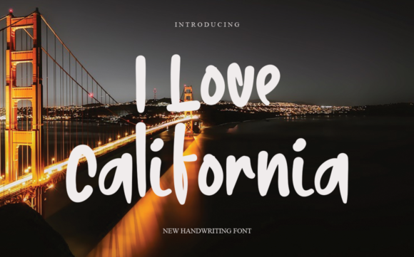 I Love California Font Poster 1