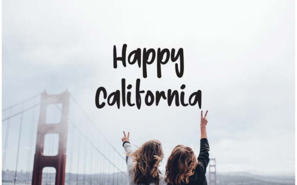 I Love California Font Poster 2