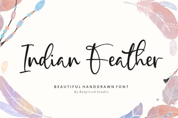 Indian Feather Font Poster 1