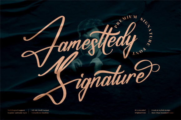 Jamesttedy Signature Font Poster 1