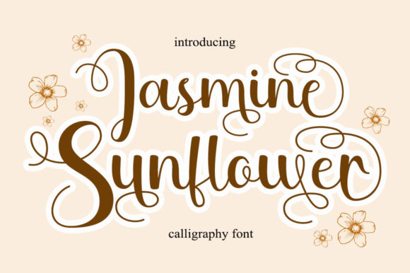 Jasmine Sunflower Font Poster 1