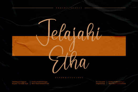 Jelajahi Etha Font Poster 1