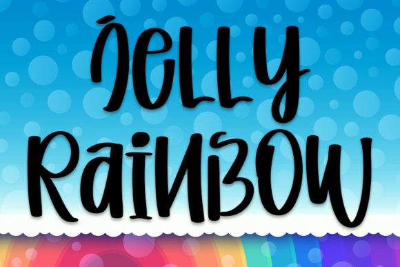 Jelly Rainbow Font Poster 1