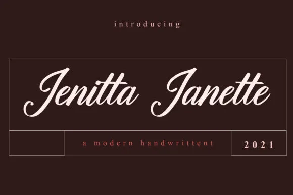 Jenitta Janette Font Jenitta Janette Font Poster 1