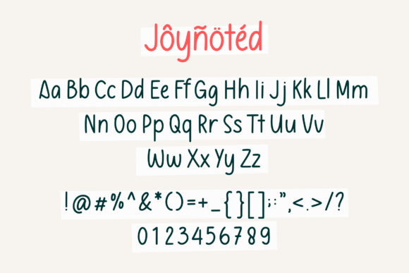 Joynoted Font Poster 9