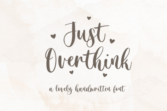 Just Overthink Font Poster 1