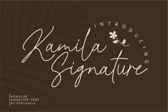 Kamila Signature Font Poster 1