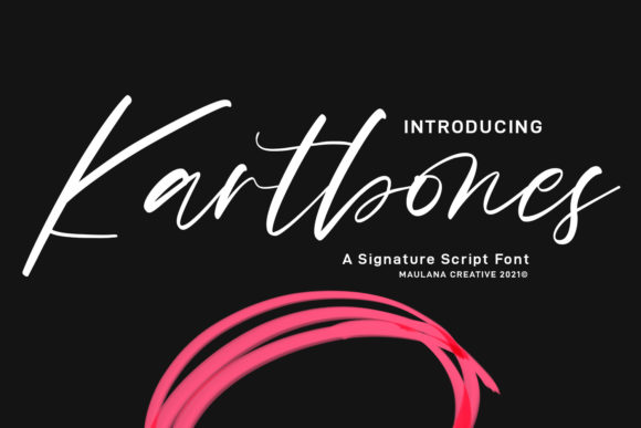 Kartbones Script Font Poster 1