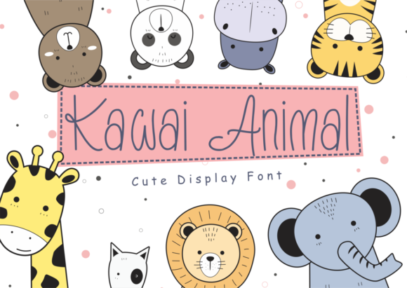 Kawai Animal Font Kawai Animal Font Poster 1