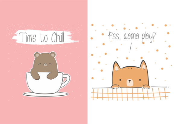Kawai Animal Font Poster 3