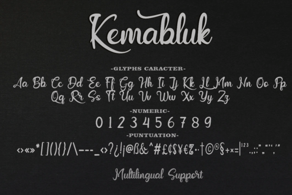 Kemabluk Font Poster 10