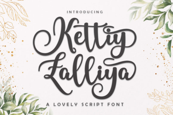 Kettiy Zalliya Script Font Poster 1