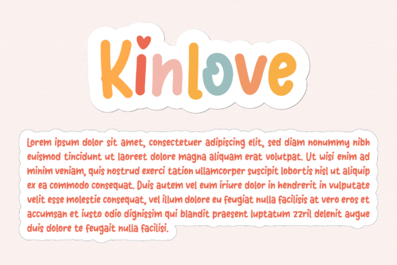 Kinlove Font Poster 4