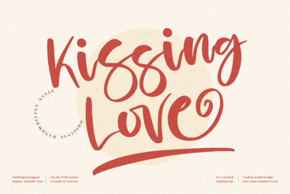 Kissing Love Font Poster 1
