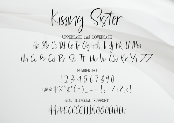 Kissing Sister Font Poster 2