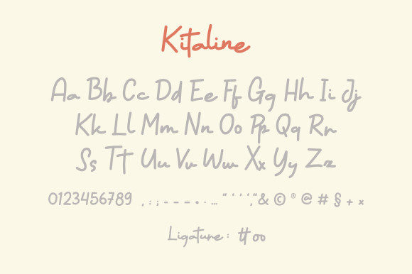 Kitaline Font Poster 5