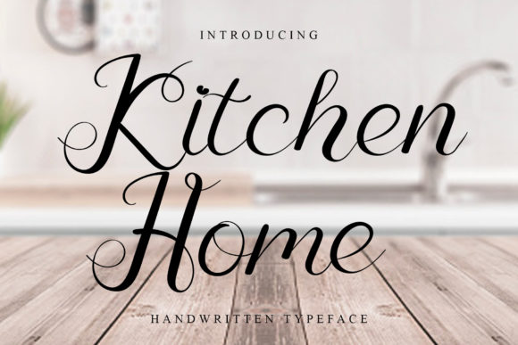 Kitchen Home Font Poster 1