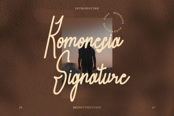 Komonesia Signature Font Poster 1