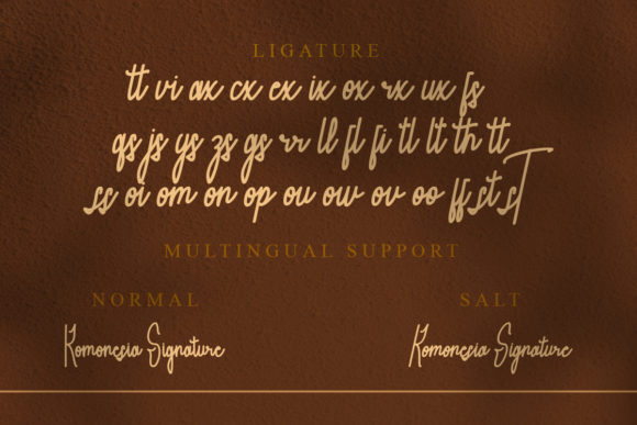 Komonesia Signature Font Poster 2