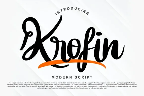 Krofin Font Krofin Font Poster 1