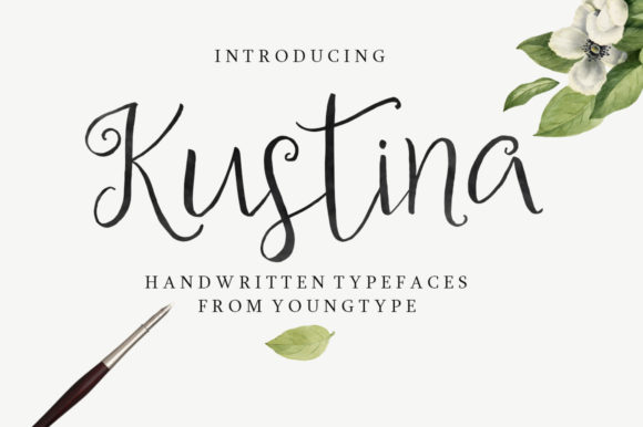 Kustina Script Font Poster 1