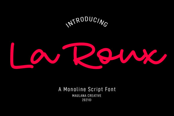 La Roux Font Poster 1