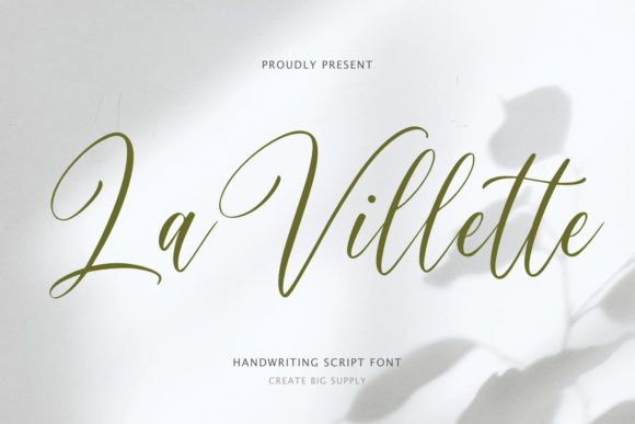 La Villette Script Font Poster 1