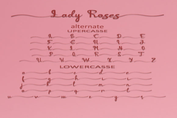 Lady Roses Font Poster 7