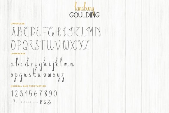 Lansbury Goulding Font Poster 4