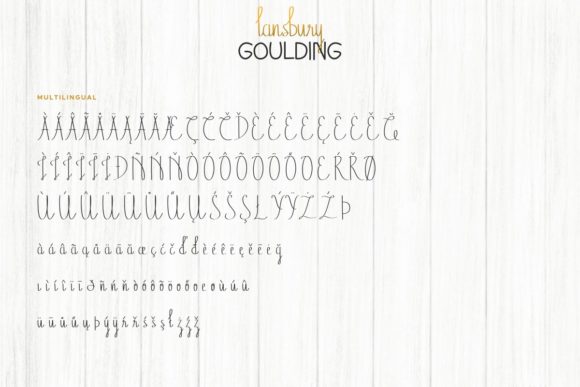 Lansbury Goulding Font Poster 7