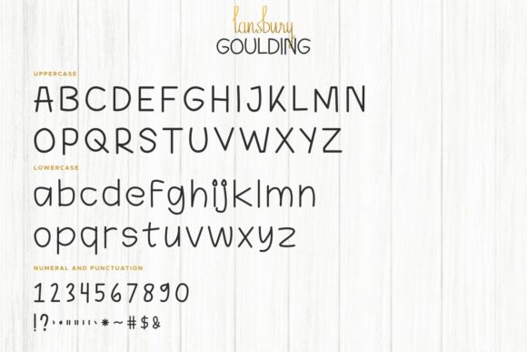 Lansbury Goulding Font Poster 9