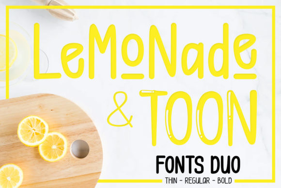 Lemonade & Toon Font Poster 1
