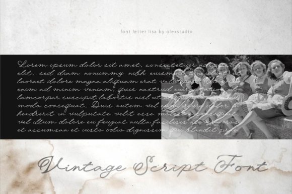 Letter Lisa Font Poster 3
