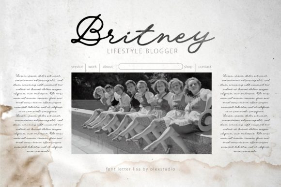 Letter Lisa Font Poster 4