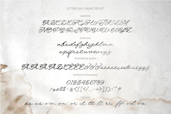 Letter Lisa Font Poster 6