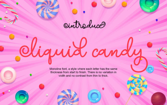 Liquid Candy Font Poster 1