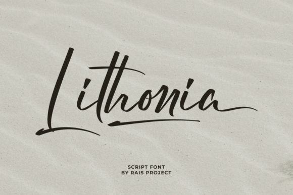 Lithonia Calligraphy Font Poster 1