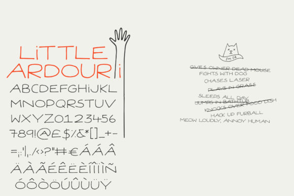 Little Ardour Font Poster 2