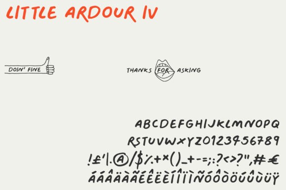Little Ardour Font Poster 5