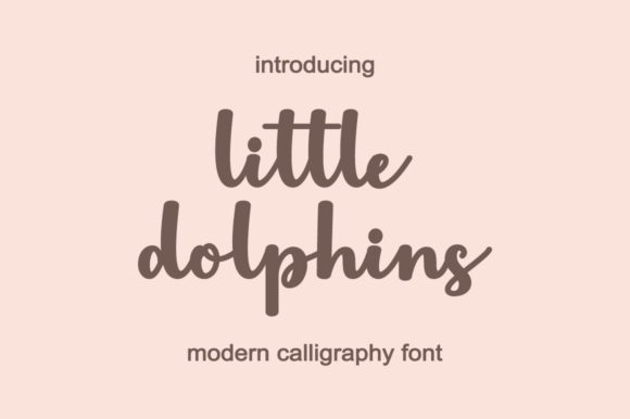 Little Dolphins Font Poster 1