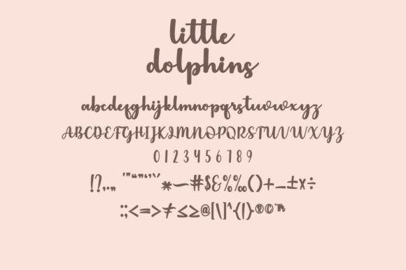 Little Dolphins Font Poster 5