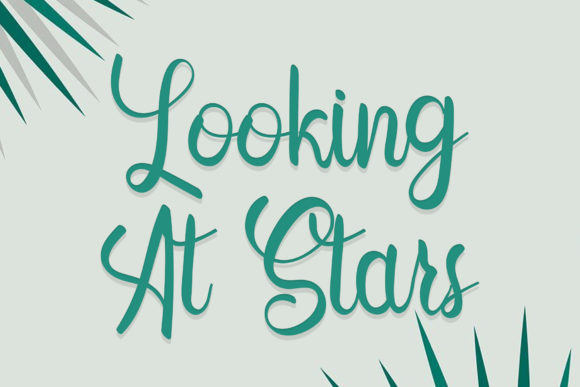 Looking at Stars Font Poster 1