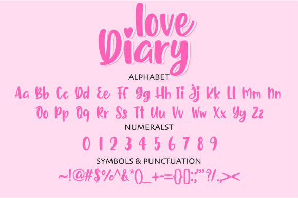 Love Diary Font Poster 2
