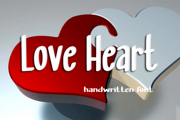 Love Heart Font Poster 1