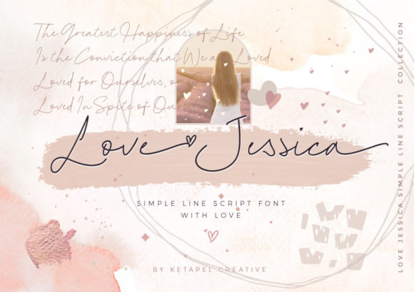 Love Jessica Font Poster 1