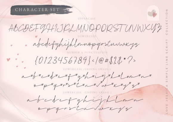 Love Jessica Font Poster 8